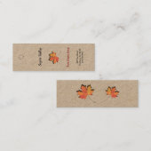 メープルリーフ切り出しメープルシロップつるラベル スキニー名刺 (正面/裏面)