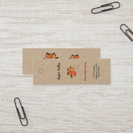 メープルリーフ切り出しメープルシロップつるラベル スキニー名刺