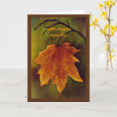 メープルリーフ同情カード カード (黄色い花)