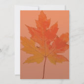 メープルリーフ焼けオレンジ感謝祭ディナー 招待状 (裏面)