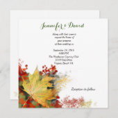 メープルリーフ秋カスタム結婚式招待状 招待状 (正面/裏面)