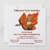 メープルリーフ秋ハロウィーンミッドナイトパーティー 招待状 (正面)