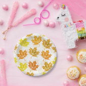 メープルリーフ紅葉秋リーフ感謝祭 ペーパープレート (パーティー)