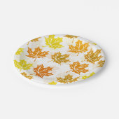 メープルリーフ紅葉秋リーフ感謝祭 ペーパープレート (アングル)