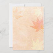 メープルリーフ素朴秋ブライダルシャワー 招待状 (裏面)