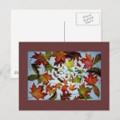 メープルリーフ絵を描渦 ポストカード (正面/裏面)