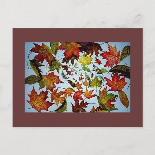 メープルリーフ絵を描渦 ポストカード (正面)
