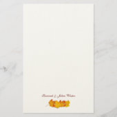 メープルリーフ署名秋をテーマにした筆記用紙 便箋 (正面)