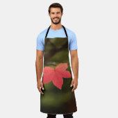 メープルリーフ自然写真 エプロン (着用した状態)