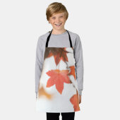 メープルリーフ自然写真 エプロン (着用した状態)