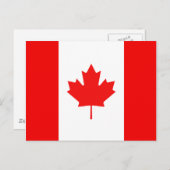 メープルリーフ記号カナダ国旗 ポストカード (正面/裏面)