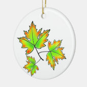 メープルリーフ セラミックオーナメント (左)