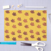 メープルリーフ(デザイン38黄/オレンジ系) 薄葉紙 (クラフト)