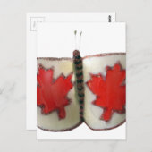 "メープルリーフ(昆虫)オオカバマダラ、モナーク"カナダ国旗の蝶 ポストカード (正面/裏面)