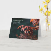 メープル反射悔やみや弔慰 カード (黄色い花)