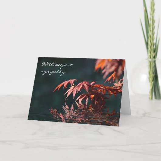 メープル反射悔やみや弔慰 カード (正面)