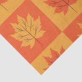 メープル市松模様にオレンジ紅葉パターン 薄葉紙 (詳細)