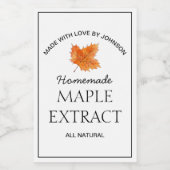 メープル抽出ラベル ワインラベル (シングルラベル)
