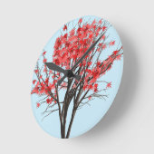 メープル日本のツリー ラウンド壁時計 (傾斜)