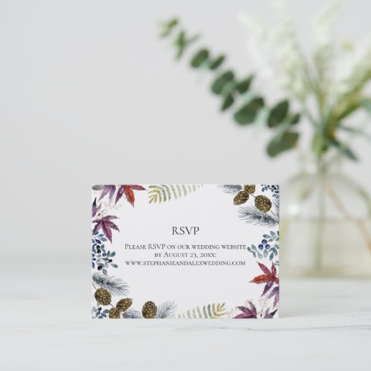 メープル日本のフローラウォーター結婚カラー 名刺 (スタンド正面)