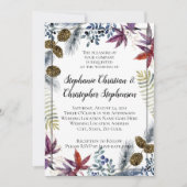 メープル日本のフローラウォーター結婚カラー 招待状 (正面)