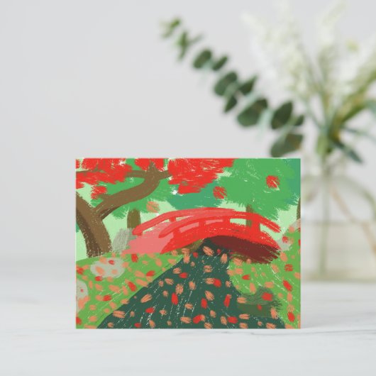 メープル日本のポストカードの下のブリッジ シーズンポストカード (スタンド正面)