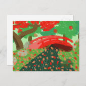 メープル日本のポストカードの下のブリッジ シーズンポストカード (正面/裏面)