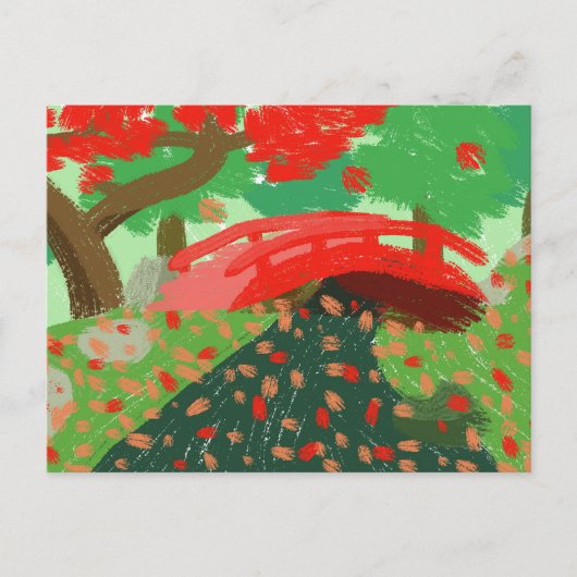 メープル日本のポストカードの下のブリッジ シーズンポストカード (正面)