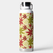 メープル日本のリーフ（クリーム） ウォーターボトル (背面)