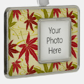 メープル日本のリーフ（クリーム） シルバープレートフレームオーナメント (右)