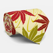 メープル日本のリーフ（クリーム）ネックタイ ネクタイ (ロール)