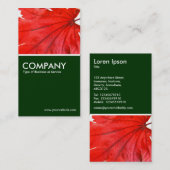 メープル日本のリーフ – 濃い緑 名刺 (正面/裏面)