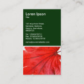 メープル日本のリーフ – 濃い緑 名刺 (裏面)