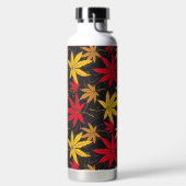 メープル日本のリーフ（黒） ウォーターボトル (左面)