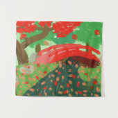 メープル日本の下の橋 タペストリー (正面(横))