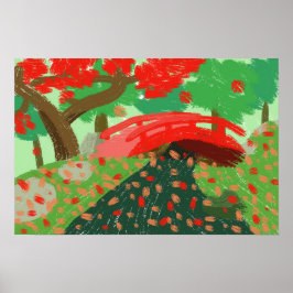 メープル日本の下の橋 ポスター