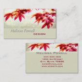 メープル日本の自然アーカスタムト両面 名刺 (正面/裏面)