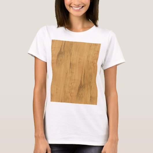 メープル木目テクスチャの外観 Tシャツ (正面)