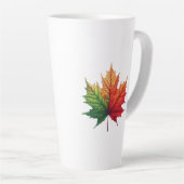 メープル秋リーフ大 カフェラテマグ (右アングル)