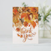 メープル素朴オータム秋 サンキューカード (スタンド正面)