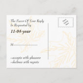 メープル葉ウェディングスプ インビテーションポストカード (裏面)