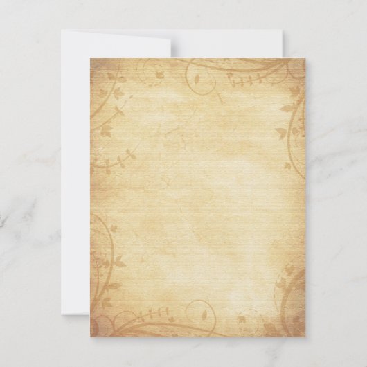 メープル葉ウェディングデイトを保存秋秋 セーブザデート (裏面)