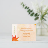 メープル葉ウェディングレセプション エンクロージャーカード (スタンド正面)