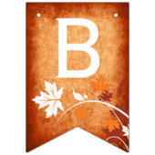 メープル葉オレンジ秋の結婚式ブライダルシャワー バンティングフラッグ (第2の旗)