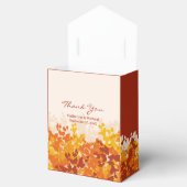 メープル葉オレンジ&テラコッタ秋結婚の フェイバーボックス (オープン)