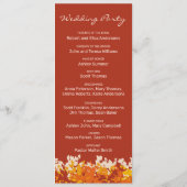 メープル葉オレンジ&テラコッタ秋結婚の プログラム (裏面)
