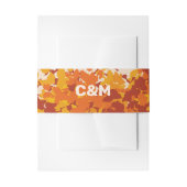 メープル葉オレンジ&テラコッタ秋結婚の 招待状ベリーバンド (正面例)