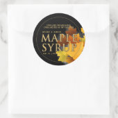 メープル葉カラフル文字メープルシロップ ラウンドシール (バッグ)