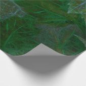 メープル葉グリーンネオンサマー ラッピングペーパー (角)