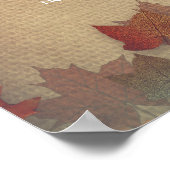 メープル葉スとメイスン結婚・ジャースの歓迎サイン ポスター (角)